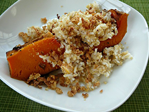 Quinoa and Rice Squash and Onion Crunch